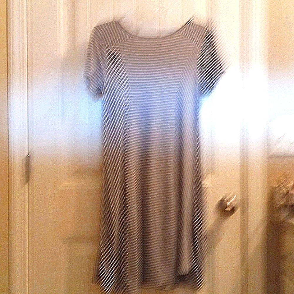 Charming Charlie S dress gray knit stripe - Picture 3 of 6